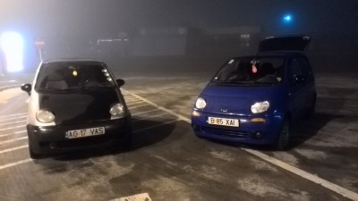 Calendarul pe 2015, intalnire in benzinaria dinainte de podul de la Bascov. A fost o ceata de nu vedeai la 20 de metri